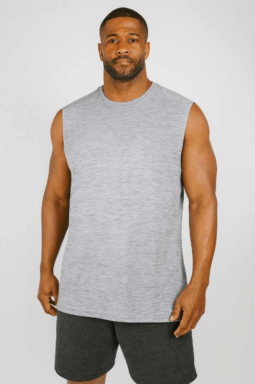 DSG Men's Movement Muscle Sleeveless Jersey Grey Tank Top XL